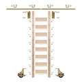 Meadow Lane Ladder 107 in. Pre-Finish Maple Brass Finish Hook with 8 ft. Rail Kit EG.300-107MA-08.06-PF